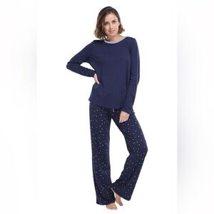 Jamas The Shooting Stars Lounge Set in Navy Blue / Size Small